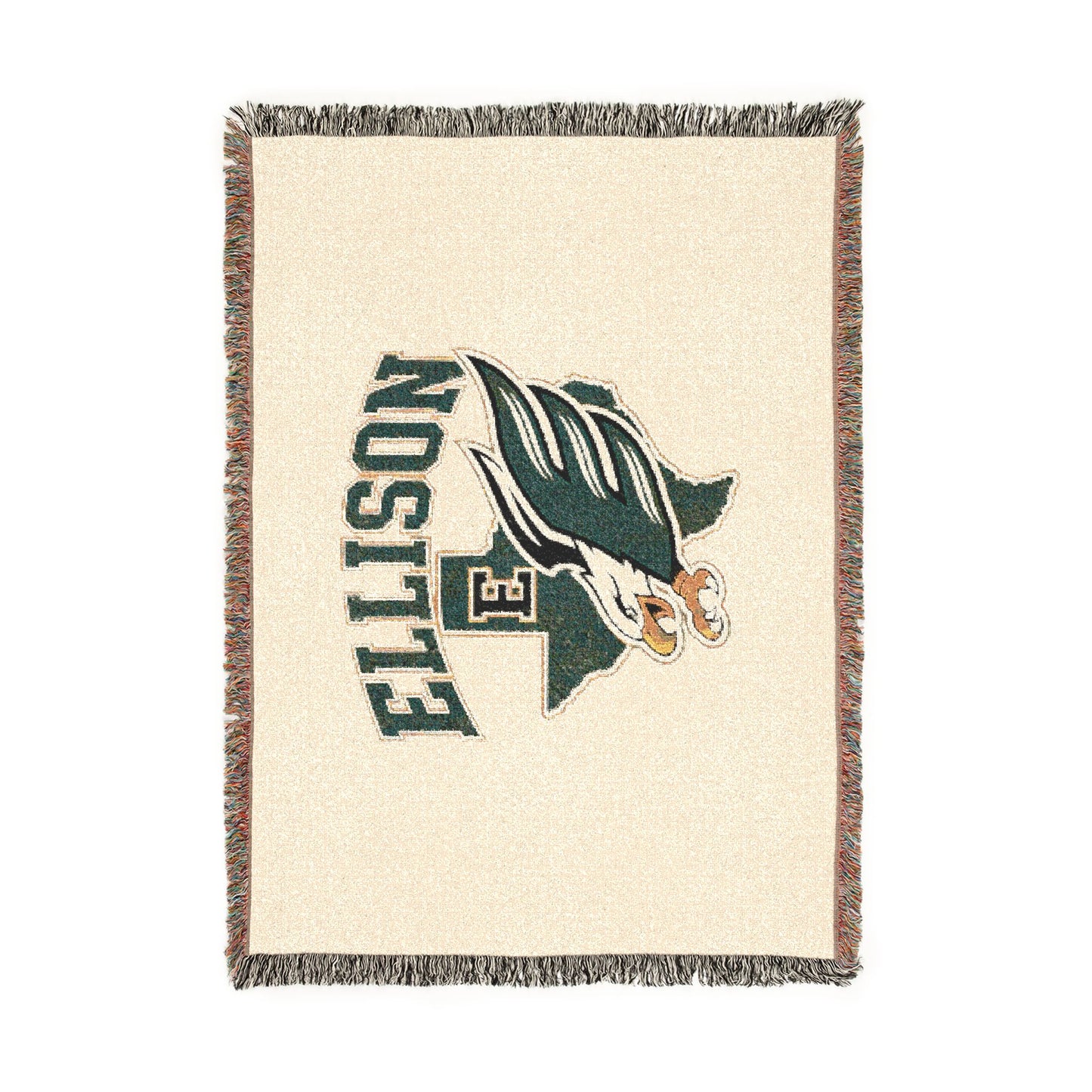 Ellison Eagles Woven Throw Blanket — School Logo Tapestry Blanket