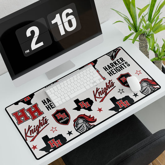 Harker Heights Knights Logo Desk Mat — School Spirit Gaming/Office Mouse Pad