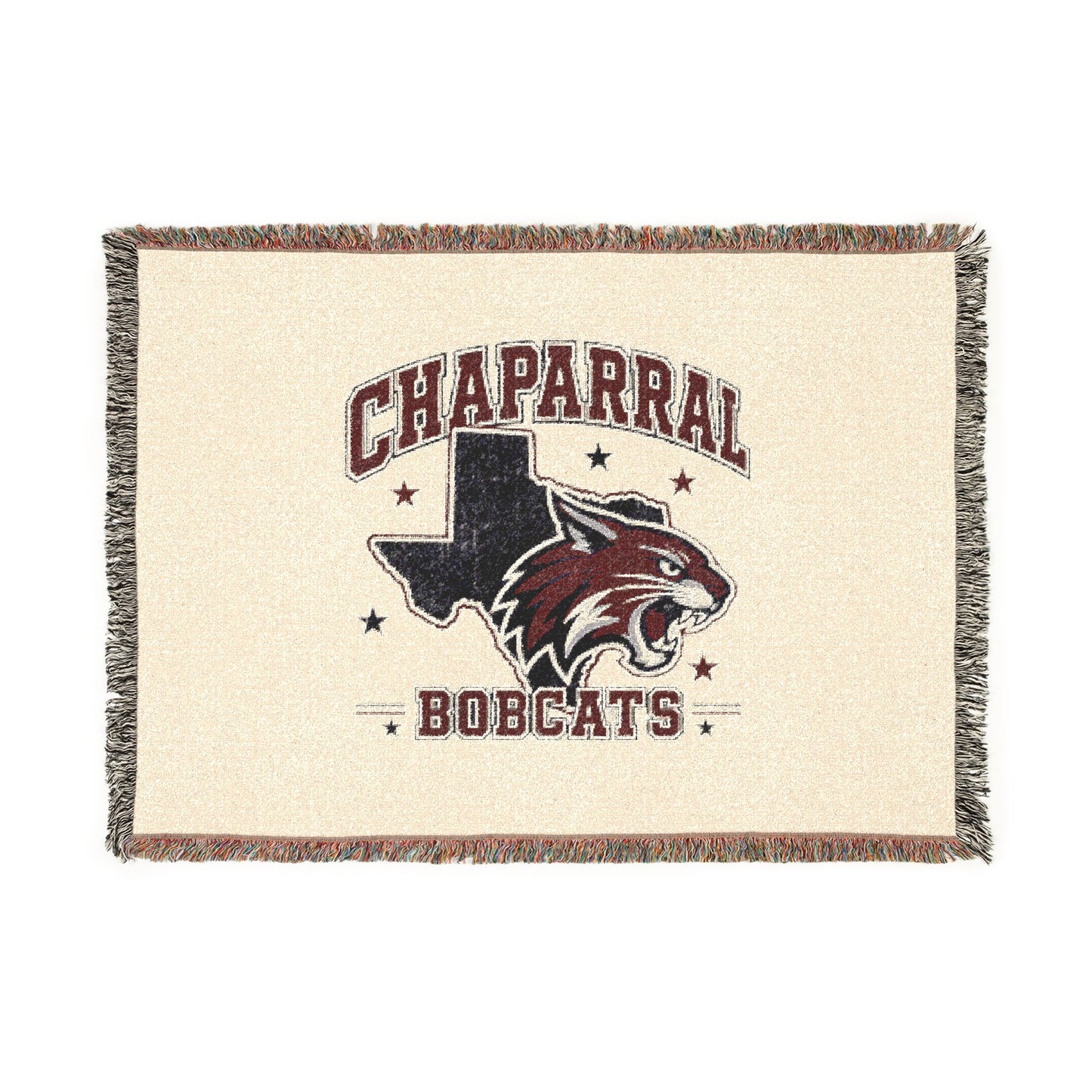 Chaparral Bobcats Woven Throw Blanket – School Spirit Texas Logo