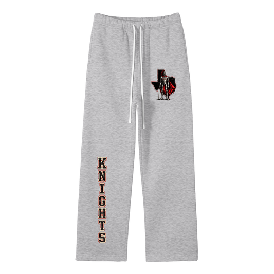 Unisex Solid Color Fleece Straight Leg Pants